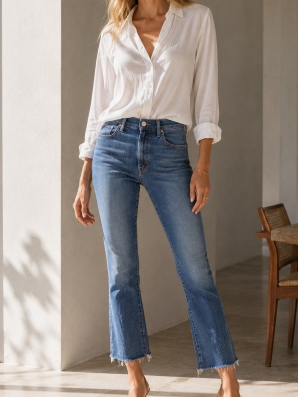 Citizens Of Humanity Light Blue ankle Flare Jeans